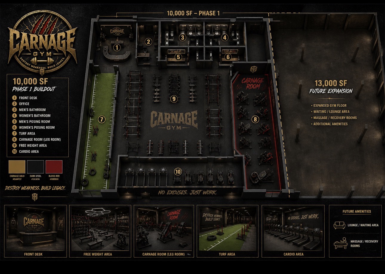 Carnage Gym facility preview