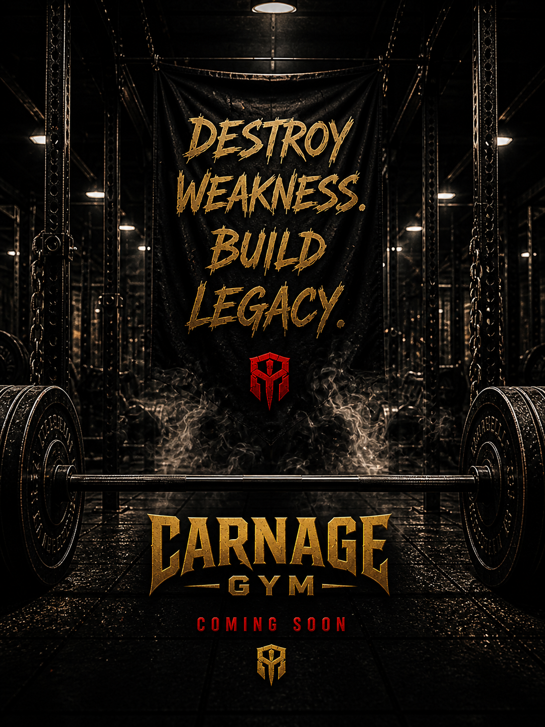 Carnage Gym tagline graphic